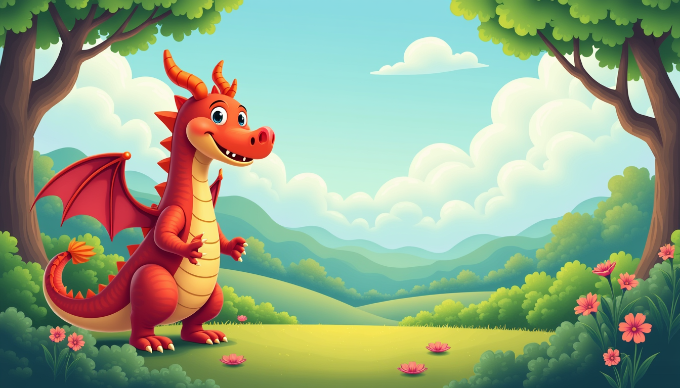 Ilustrație metaforică a unui balaur cu 7 capete, fiecare reprezentând o provocare a parentingului modern, într-un peisaj