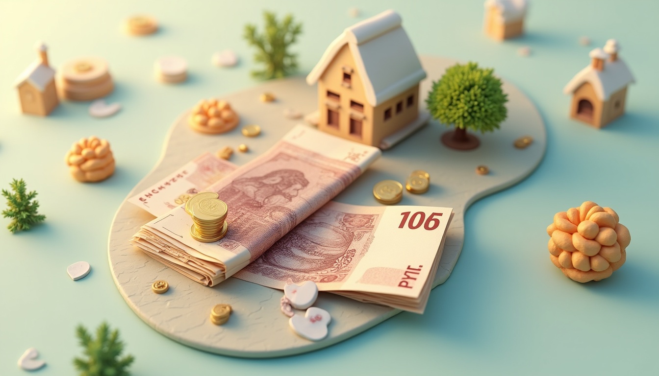 Bani românești: o bancnotă de 100 de lei și monede, aranjate pe o masă, simbolizând finanțele familiale.