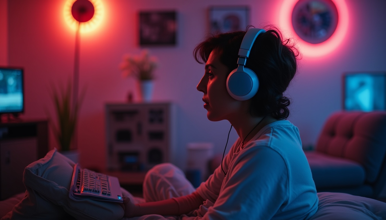 Părinte și copil ascultând un audiobook în română, ilustrând beneficiile lecturii audio.