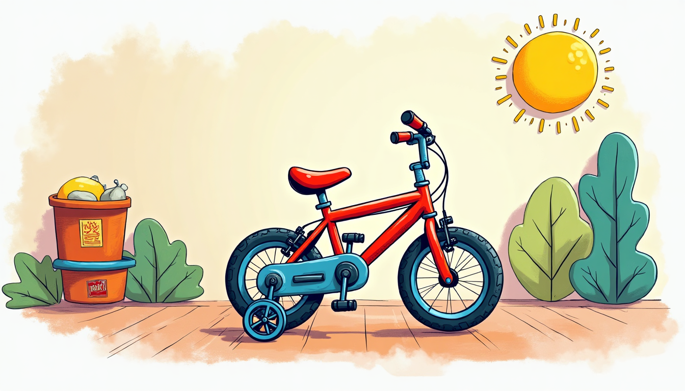 Imagine cu un copil fericit pe o bicicletă, ilustrând ghidul de alegere a bicicletei pentru copii