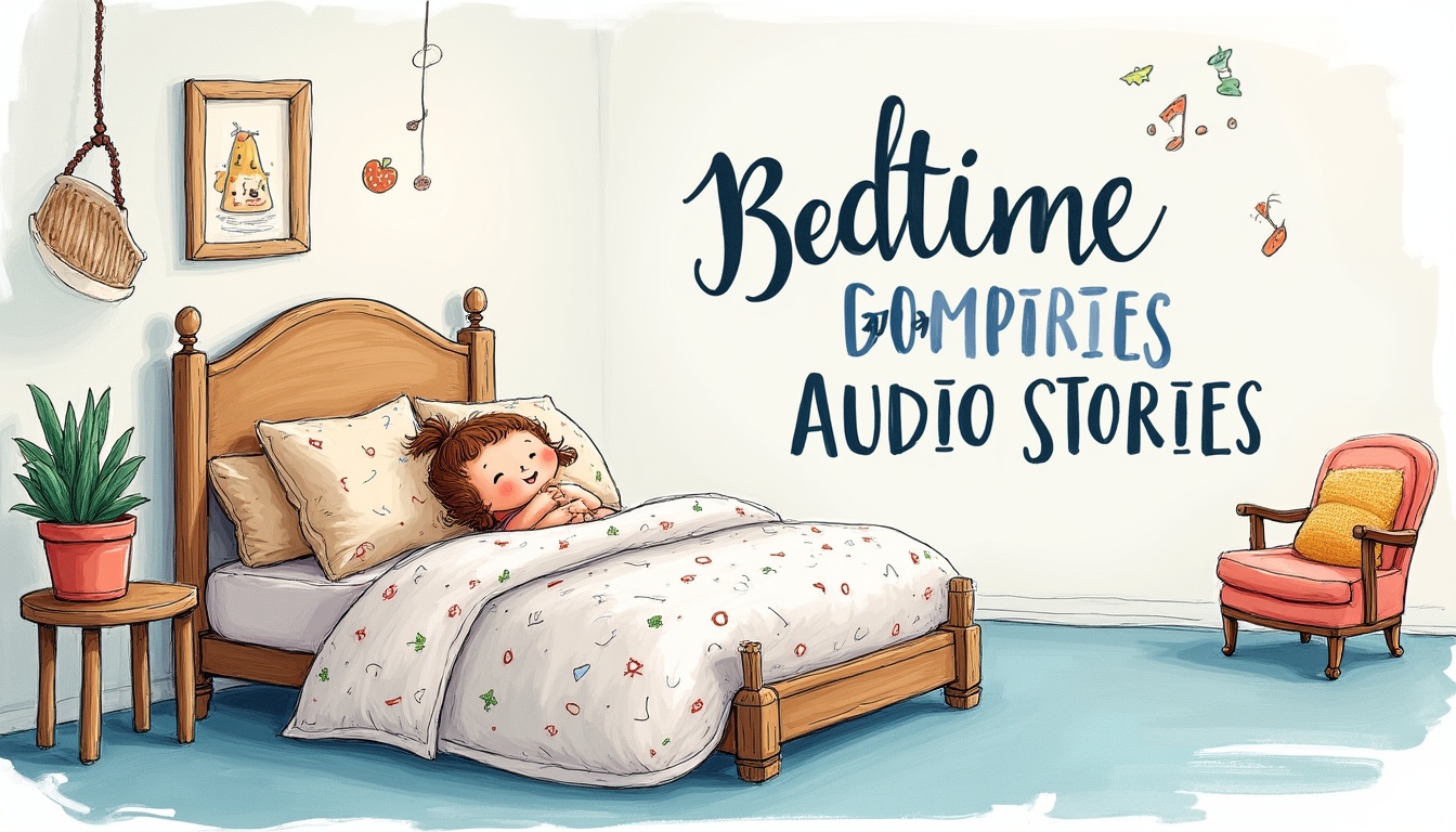 Părinte și copil ascultând povesti audio de adormit copii