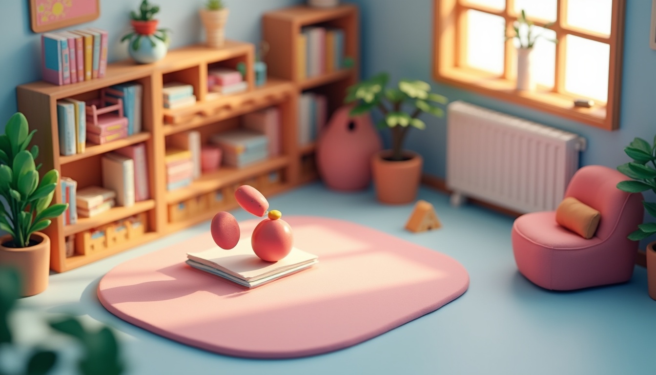 Copil ascultând povesti audio Litera cu căști, zâmbind