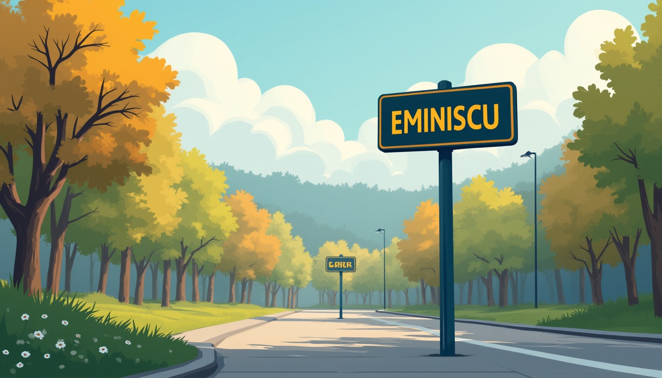Copii jucându-se pe o strada liniștită, simbolizând strada Mihai Eminescu, sub supravegherea părinților.