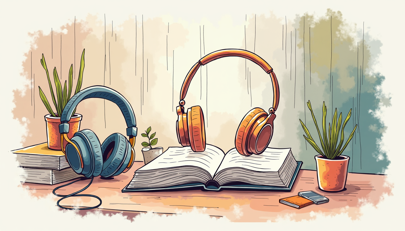 Părinți și copii ascultând un audiobook în limba română, zâmbind